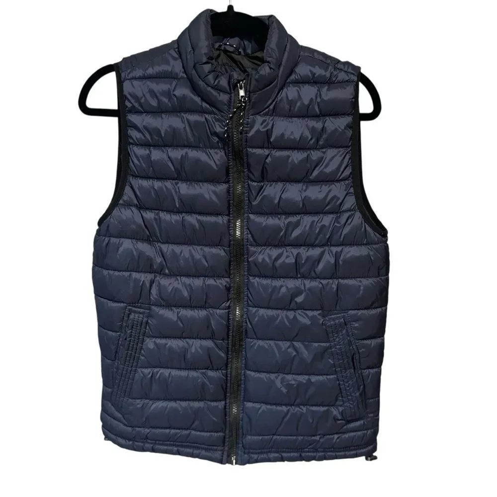 Aeropostale Navy Blue Nylon Puffer Vest